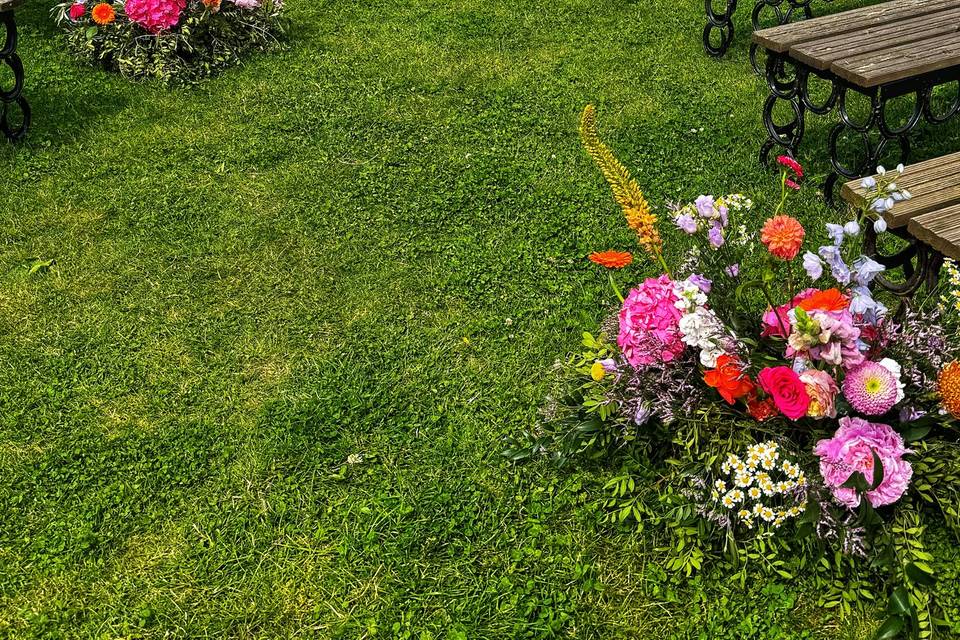 Flower meadows down the isle