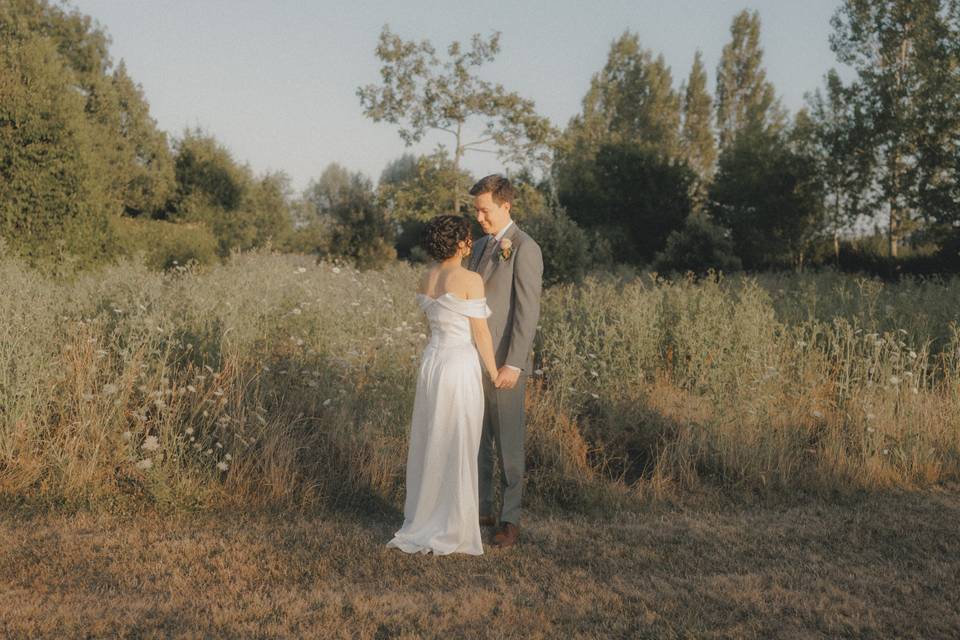 South farm gardens at sunset
