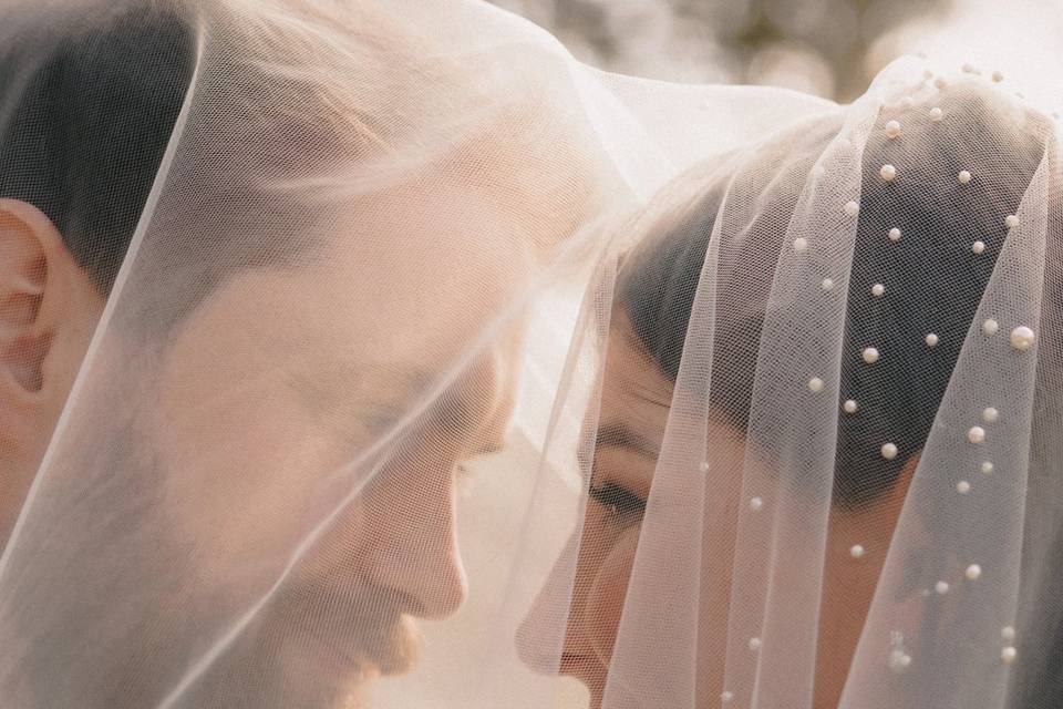 Veil portrait in soft light