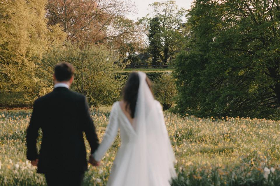 Walking through fields