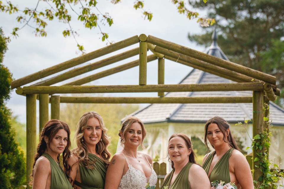 Bride and Bridesmaids