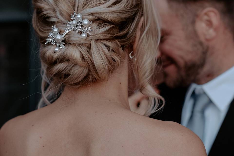 Romantic soft updo