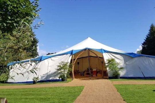 Countryside tent wedding