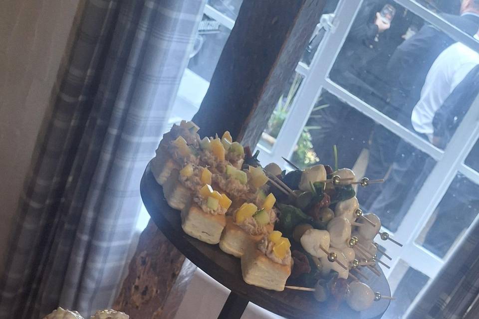 Canapés set up