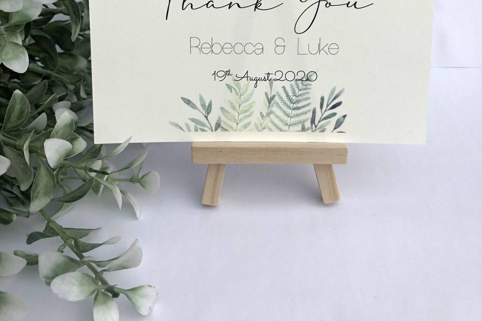 Thank You Cards - Botanical