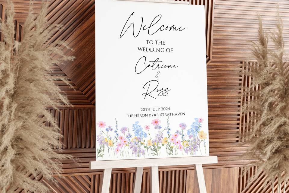 Welcome Signs & Seating Plans