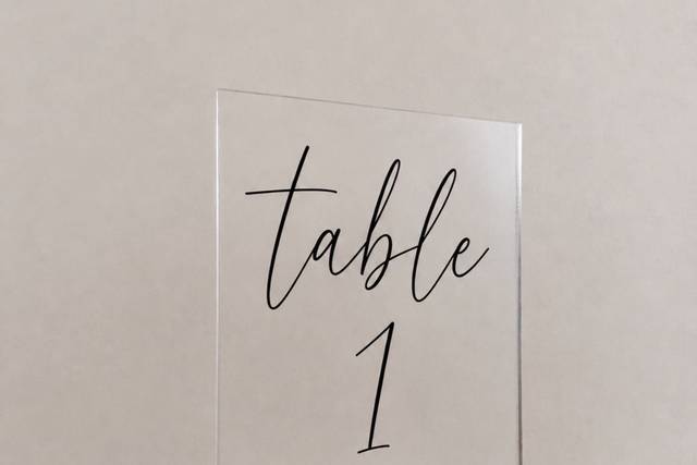 Table signs