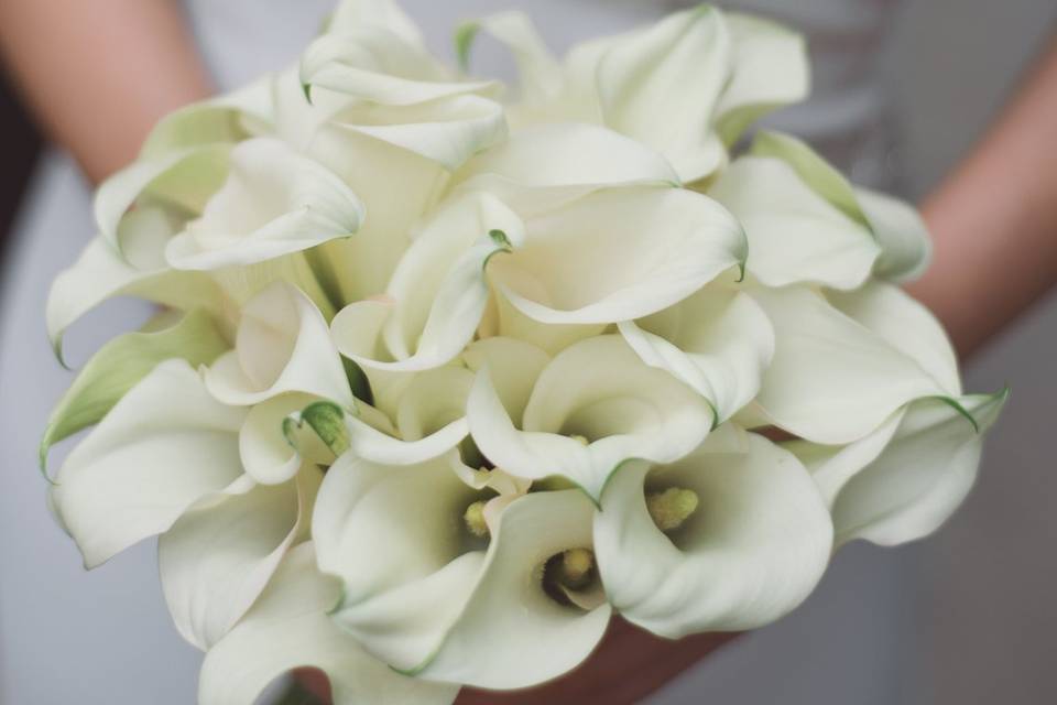 White calla lily posy