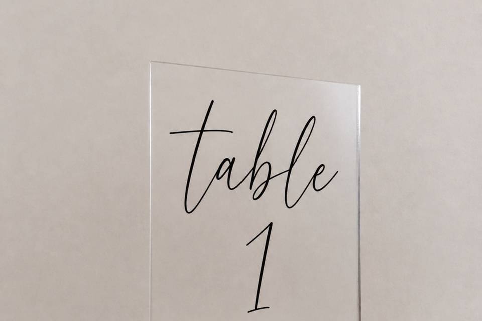 Table signs