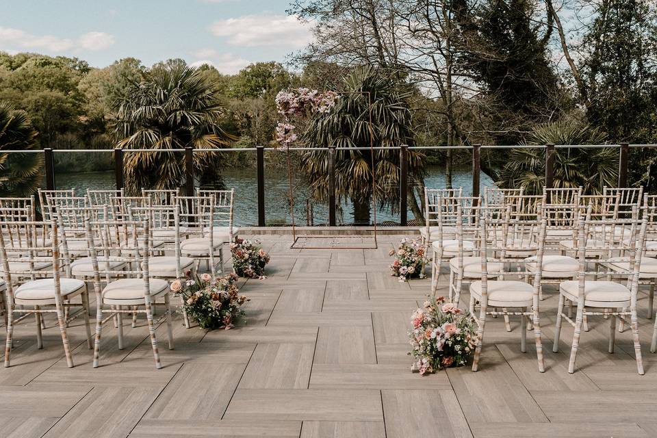 Ceremony on the terrace up to