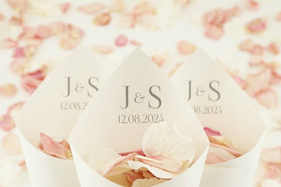 Initials Confetti Cones