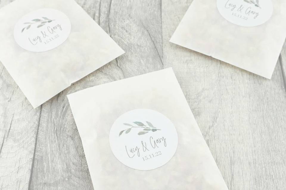 Personalised Sachets Leaf
