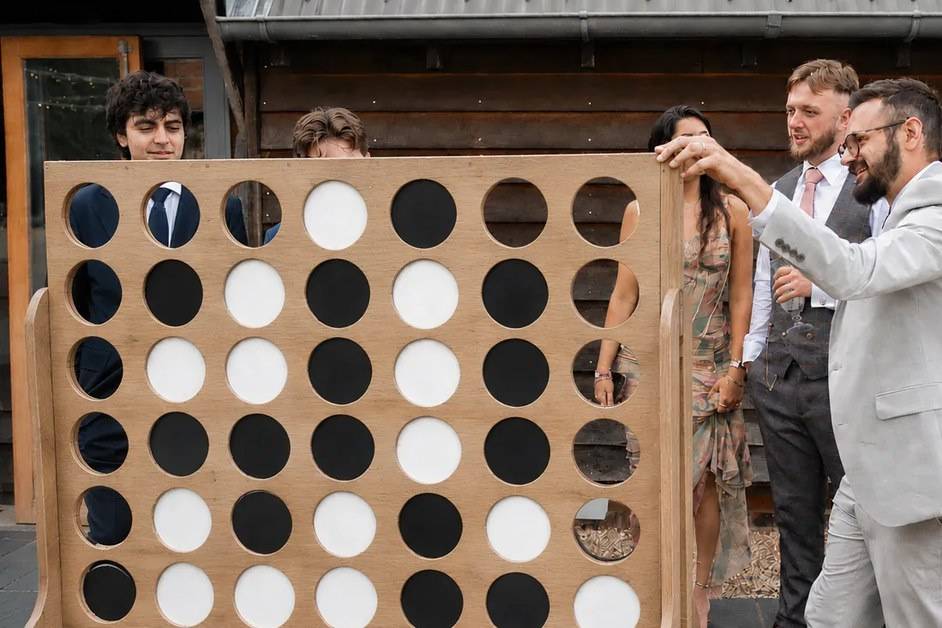 Guests playing giant Connect 4
