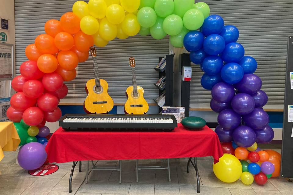 LGBTQ balloon arch