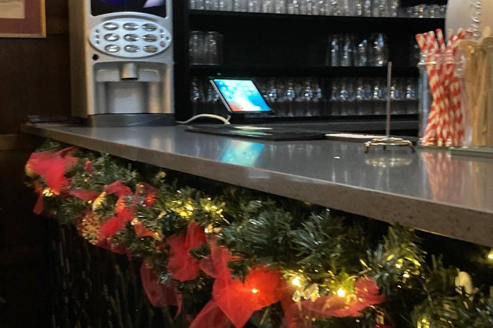 Restaurant christmas decor