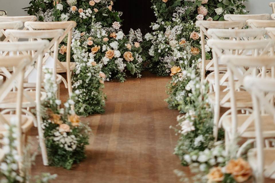 Ballroom wedding ceremony