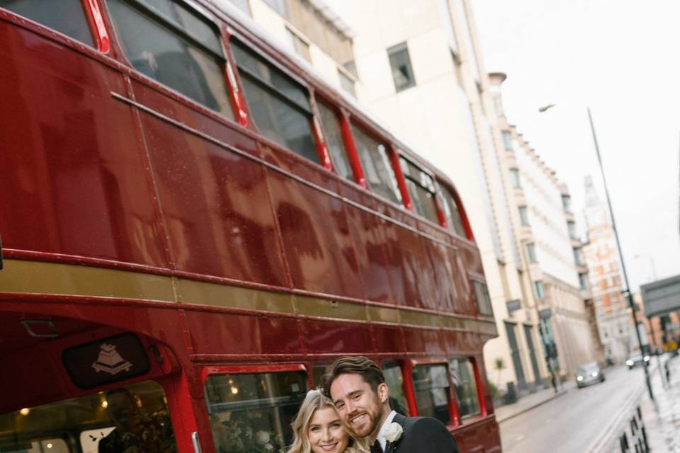 Vintage double decker bus