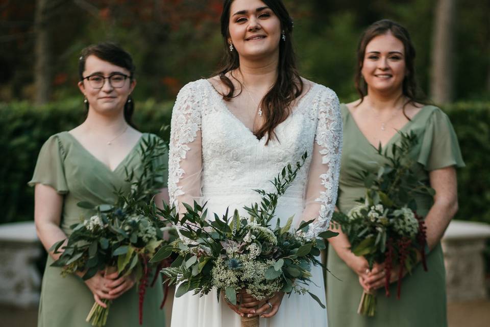 Bride and girls