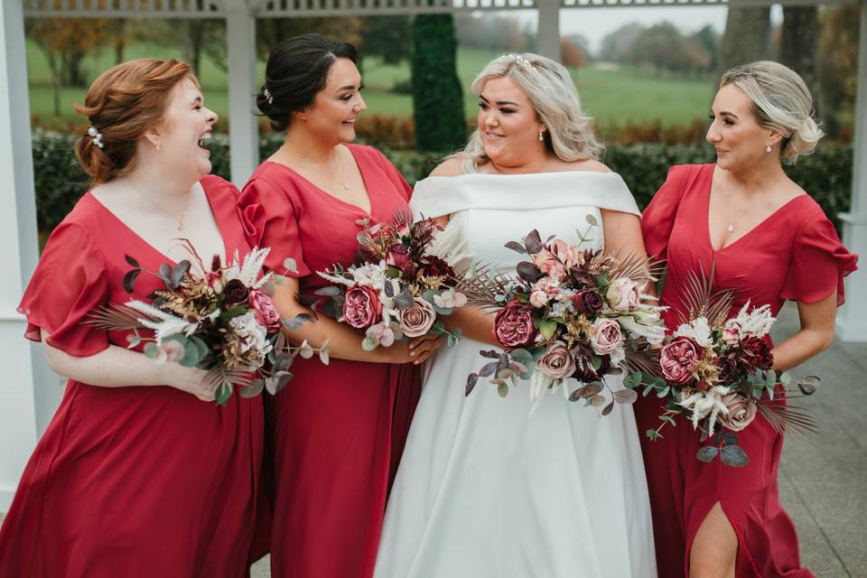 Bride and her girls