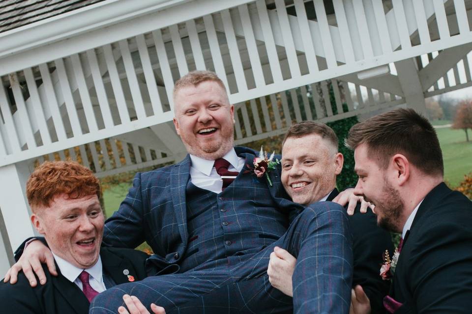 Groom and his boys