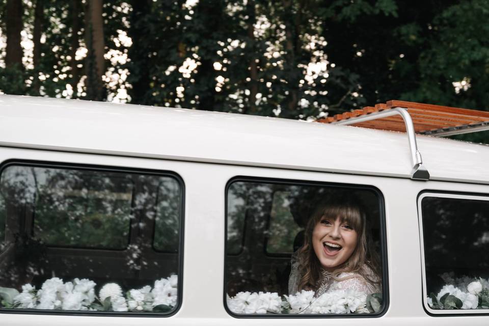 VW Split Screen Wedding Car