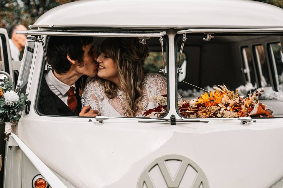 VW Split Screen Wedding Car