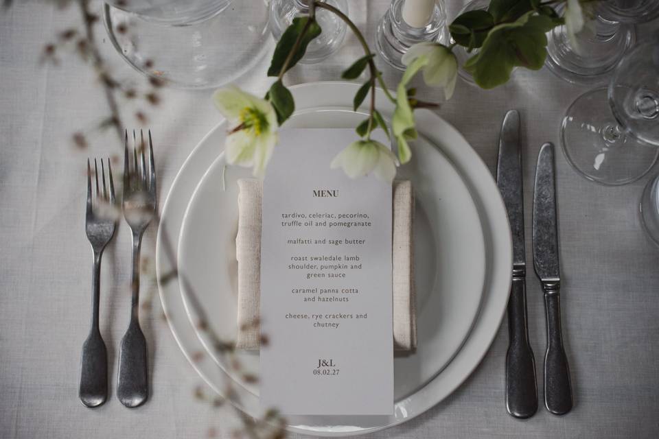 Winter Wedding Setting