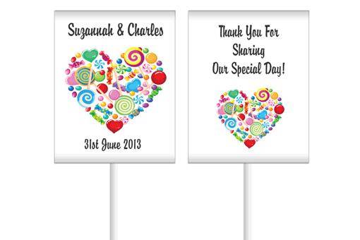 Candy Heart Personalised Lollipops