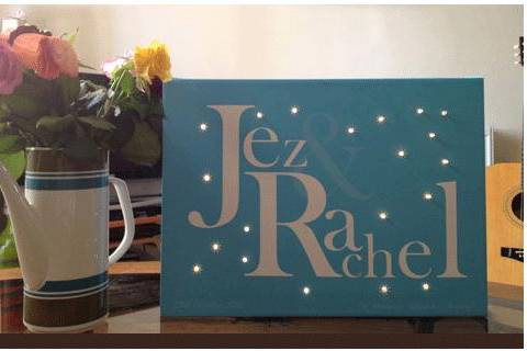 Illuminated Canvas   Couples Names