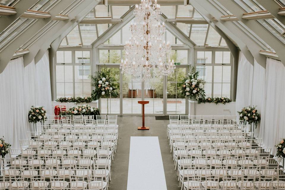 Atrium wedding ceremony