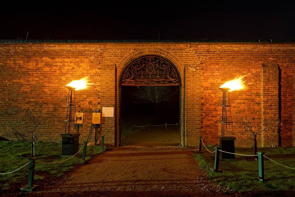 Walled garden entrance