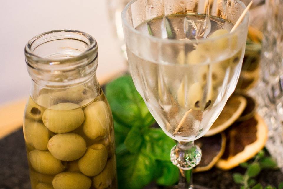 Cocktail on table