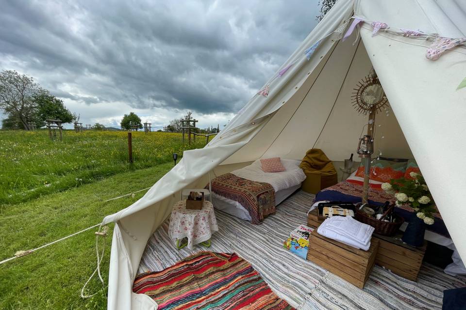 Glamping in the orchard