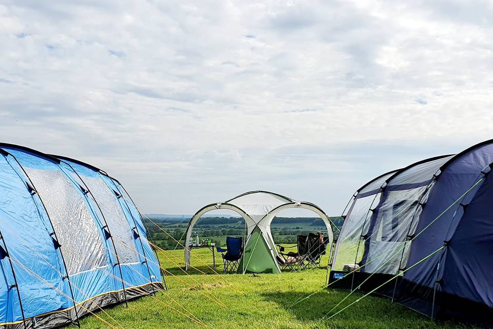 Upmarket camping with a view!