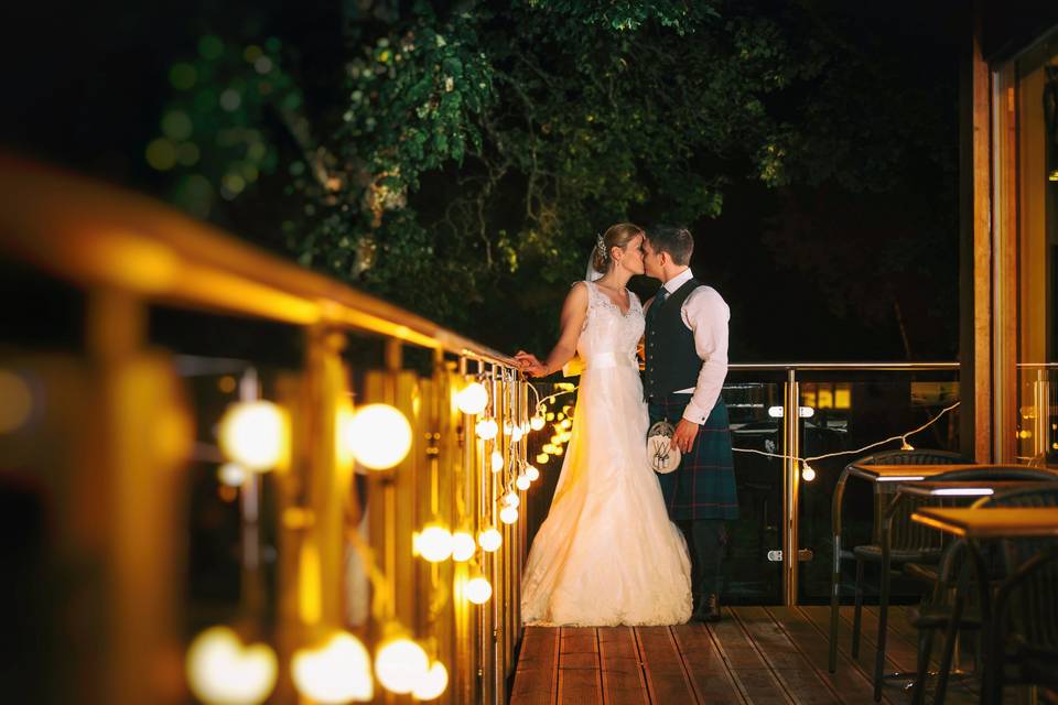 Balcony at night