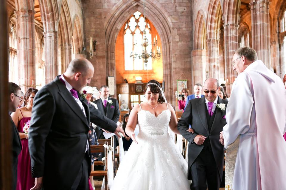 Traditional church wedding