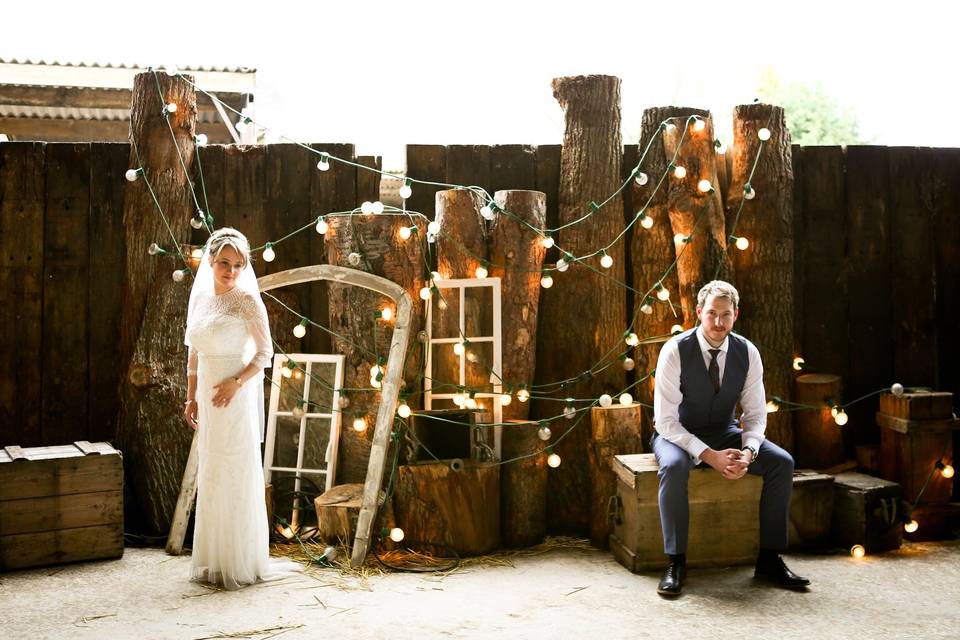 Quirky barn wedding