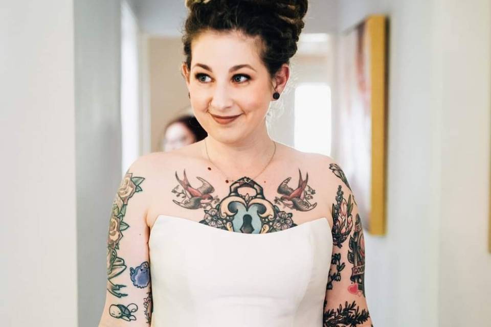 Tattooed bride