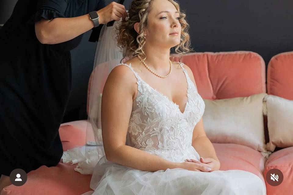 Curly Hair Bride