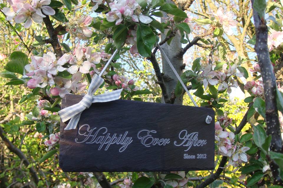 Engraved Sign for Wedding