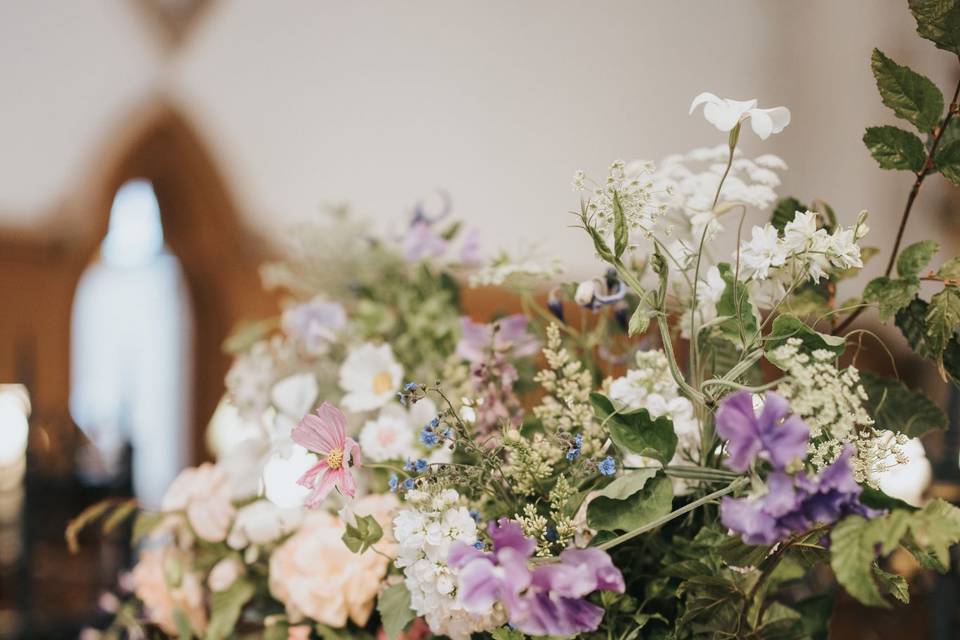 Pretty meadow in urn