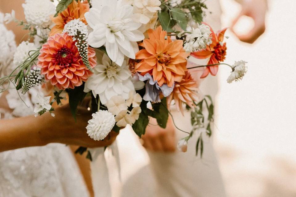 Bridal Bouquet with Dahlias