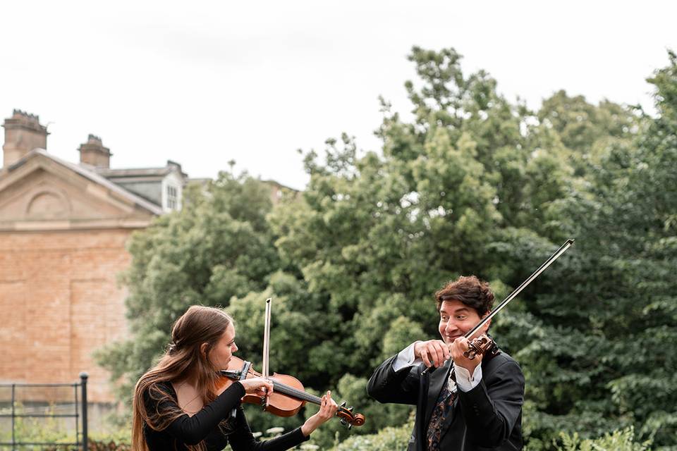 Musicians by the Chapel