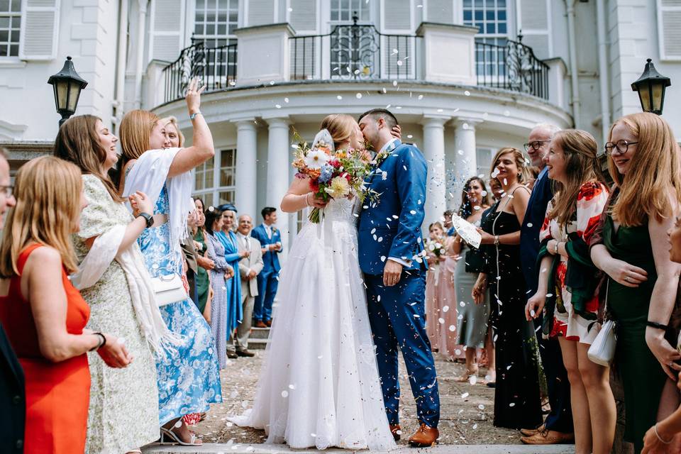 Colourful wedding flowers