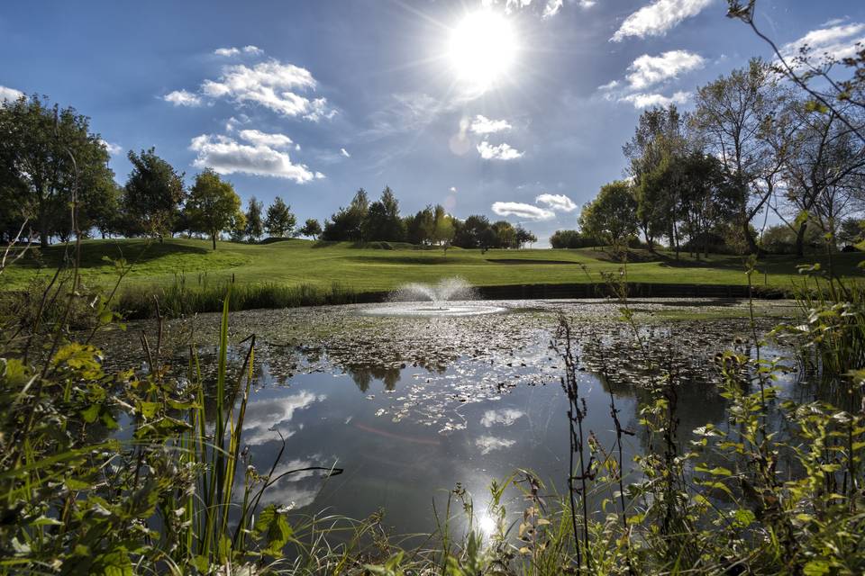 Lake and fountain