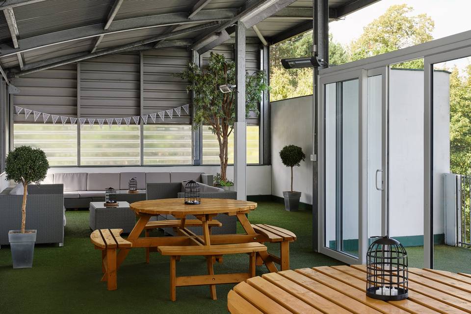 Covered breakout area