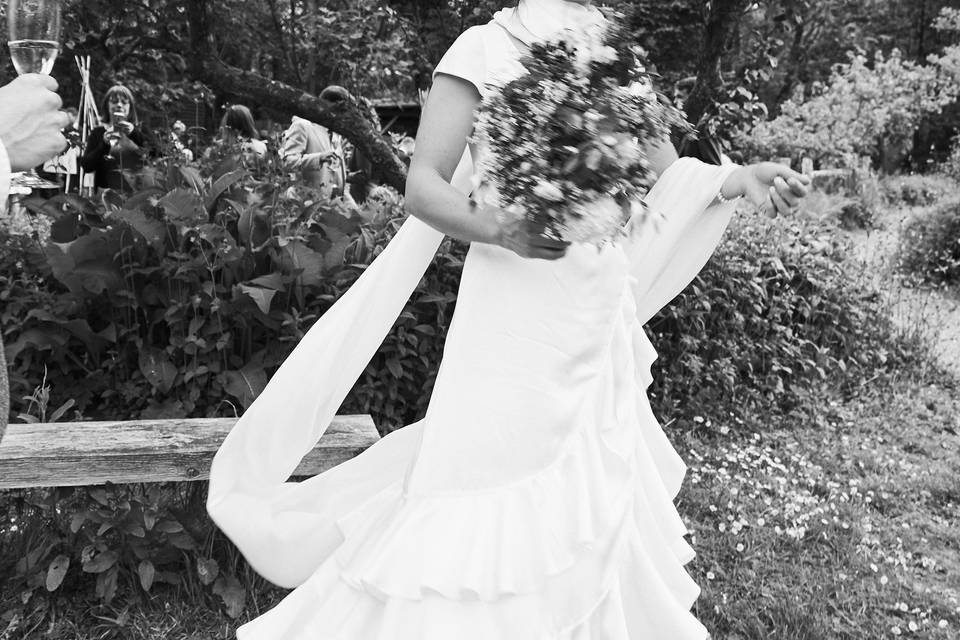 Twirling bride