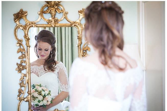 Beautiful Bride Hair Half Up Half Down