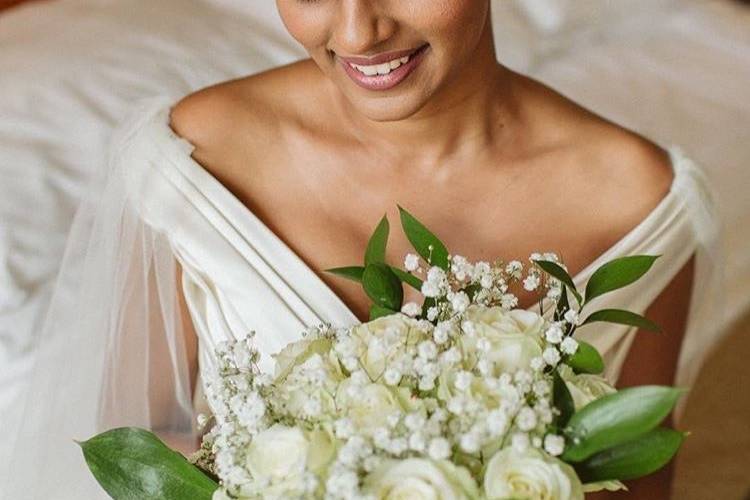 Bride with flowers