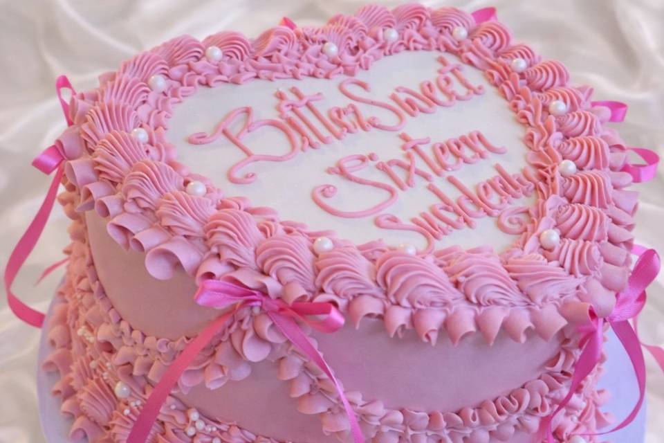 Pink vintage cake